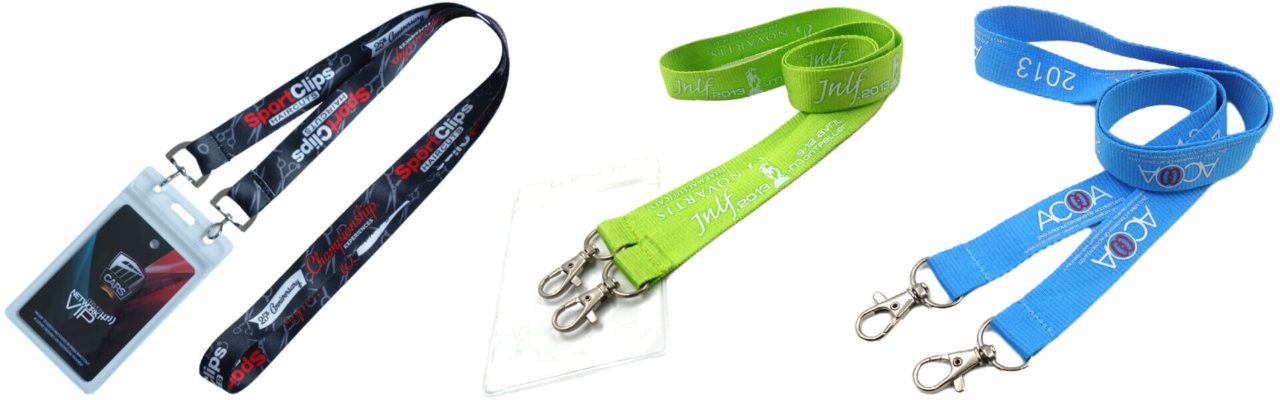 Double lanyards for attaching ID cards or tickets I Customized lanyards