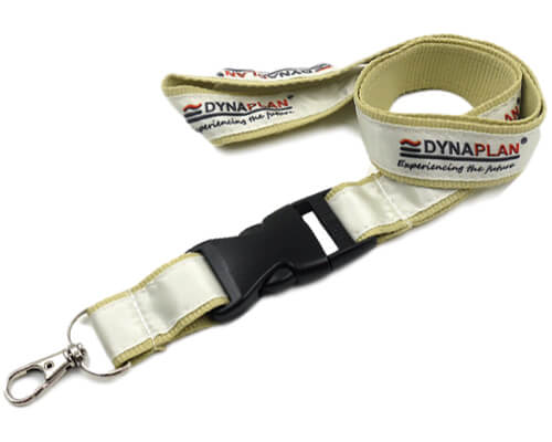 lanyards with sewn satin band